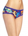 OnGossamer Women's Triple Twist Mesh Boyshort Panty, Tropical Getaway, Medium