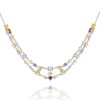 Sterling Silver and Multi-Colored Cubic Zirconia Kaleidoscope Necklace