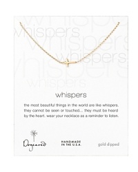 Dogeared's classic Whisper Cross miniature charm necklace is this season's elegant, versatile accessory.