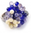 Juicy Couture Briolette Cluster Adjustable Ring - Lazuli Blue