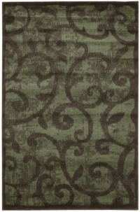 Nourison Interpretations Brown Geometric 3.6-Feet by 5.6-Feet Polyacrylic Area Rug