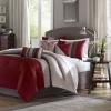 Tradewinds 7 Piece Comforter Set in Red Size: Queen