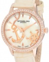 Stuhrling Original Women's 520.1145S94 Vogue Audrey Verona Del Mar Swiss Quartz Mother-Of-Pearl Swarovski Crystal Beige Watch