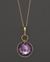 Round rosecut amethyst briolettes add rich sparkle to 14K yellow gold. By Nancy B.