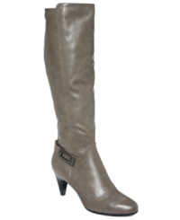 Alfani's Judith Step N Flex tall dress boots are smooth and sultry with a heel that's easy on the feet.