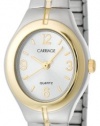 Carriage Women's C6A241 Two-Tone Oval Case Silver-Tone Dial Two-Tone Stainless Steel Expansion Band Watch