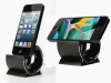 Sinjimoru Aluminum Sync Stand Dock Cradle Holder for iPhone 5, 4S, 4 and iPod Touch (Color option: Black)