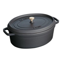 Staub 7 Quart Oval Cocotte, Black