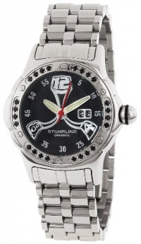 Stuhrling Original Women's 5ABS.121127 Champion Alpine La Femme Swiss Quartz Mother-Of-Pearl Date Black Dial Watch