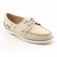 Sebago Docksides Womens SZ 9.5 Beige Oyster Casual Boat Shoes