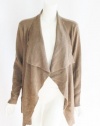 LAUREN Ralph Lauen Womens Brown Open Front Wool Drape Petite Sweater PL