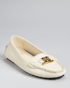 Luxe pebbled leather makes a classic driving loafer from Tory Burch all the more covetable.