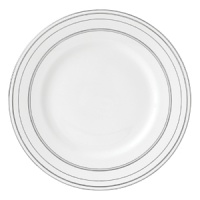 Sparkling platinum and mica accent this decidedly contemporary Vera Wang salad plate, lending a look that's fresh and dimensional.