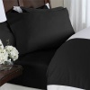 Jessica Sanders 100% Egyptian Cotton 1200 Thread Count 4pc CAL KING Sheet Set, Black