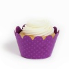 Dress My Cupcake Maya Mini Royal Purple Cupcake Wrappers, Set of 18