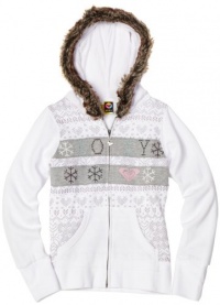 Roxy Kids Girls 7-16 Hot Coco Hoody Sweater, White, Large