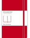 Moleskine Classic Red Notebook, Plain Large