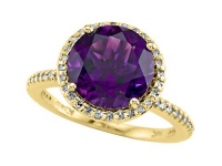 Genuine Amethyst Ring by Effy Collection® in 14 kt Yellow Gold Size 5.5