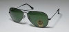 AUTHENTIC - designer/brand: RAY-BAN style/model: 3026 frame color: BLACK lenses: GREEN shape: LARGE AVIATOR SUNGLASSES/SUN GLASSES WITH ORIGINAL CASE/CLOTH - mens/womens/unisex (CELEBRITY STYLE)