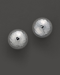 From the Silver collection, hammered pinball studs. Designed by Ippolita.