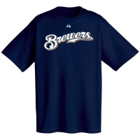 Milwaukee Brewers Official Wordmark Short Sleeve T-Shirt