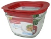 Rubbermaid 5-1/2-Cup Glass Food Storage Container with Easy Find Lid