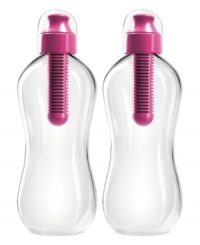 Refillable, reusable and recyclable, these bobble water bottles purify tap water with a reverse carbon filter that helps you reduce your carbon footprint and save money. Ideal for travel and life on the go, these bottles have an iconic design with an easy grip and a non-slip cap. 1-month warranty.