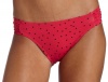 Calvin Klein Women's Dot Print Side Band Swimsuit Bottom,Azalea,Large