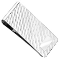 Dolan Bullock Sterling Silver Diagonal Pattern Money Clip