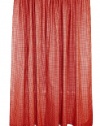 Tadpoles Classics Set of 2 Gingham Rod Pocket Curtain Panels, Red