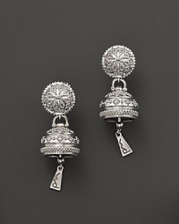 Inspired by Zen philosophy, these earrings from Paul Morelli gleam with intricately detailed sterling silver meditation bells.