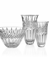 Narrow flutes and a diamond grid converge in pristine Waterford crystal, gracing the Shelton bowl with old-world resplendency. A beautiful host for fruit and flowers in your own home – or a memorable gift for someone you love. Not shown.