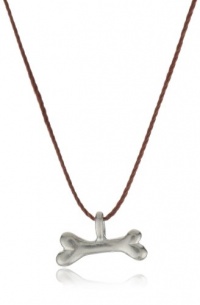 Dogeared Jewels and Gifts Make A Wish In Dogs We Trust Sterling Silver Dog Bone Pendant Necklace, 16