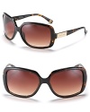 Uber chic sunglasses from MICHAEL Michael Kors feature a smooth rectangle lenses and a rehearsal plaque detail on temples. Nose tabs help to secure fit.