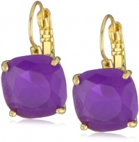 Kate Spade New York Essentials Purple Small Square Lever Backs Earrings