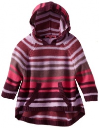 Energie Girls 7-16 Serena Striped Sweater Poncho, Grape Jam Combo, Large