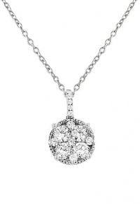 Effy Jewlery 14K White Gold Diamond Round Pendant, .25 TCW