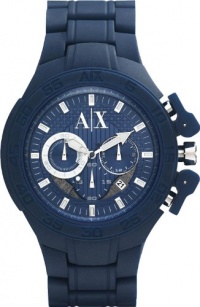 Armani Exchange AX Gents Blue Rubber Strap Watch AX1188