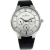 Skagen Black Leather Strap Watch