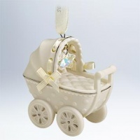 Hallmark 2011 Babys First Christmas Buggy Porcelain - QXG4149