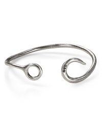 Industrial with an edge, this hooked Giles & Brother cuff doesn't make much of a fuss. The effect: straight-up cool.