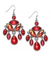 A vibrant mix of shaky beads turns heads with Style&co.'s chandelier earrings. Crafted in SILVER tone mixed metal. Approximate drop: 2 inches.