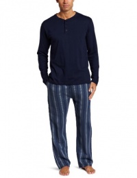 Joseph Abboud Men's Gift Set Henley Top With Flannel Pant