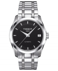 Built with Swiss precision, this automatic watch from Tissot's Couturier collection never misses a beat.