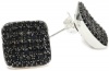 Elizabeth and James Saddle Collection Black Sapphire Sterling Silver Saddle Stud Earrings