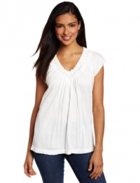 Calvin Klein Jeans Women's Macrame Flutter Sleeve Knit Top