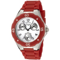 Invicta Women's 0704 Angel Collection Multi-Function Red Rubber Watch