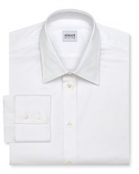 Armani Collezioni White Dress Shirt - Contemporary Fit, Point Collar