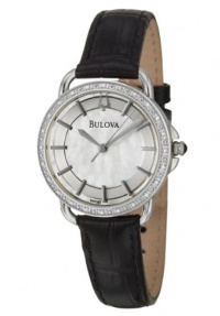 Bulova Women's 96R147 Diamond Leather strap Watch