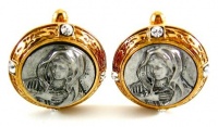 The Vatican Library Collection® Gold-Tone and Silver-Tone Mary Cufflinks